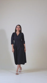 Noir Chill Midi Dress